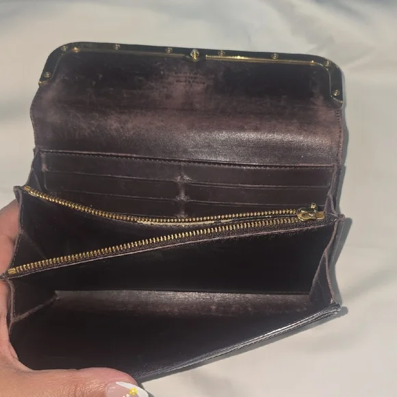 Louis Vuitton Purple Vernis Wallet with Signature Monogram